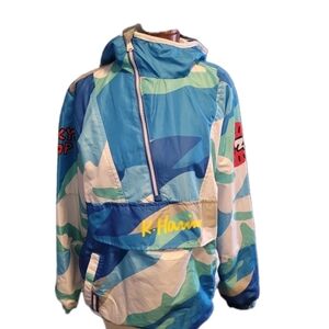 Only x Keith Haring Blue Pop Art Windbreaker - Men’s S (Fits M)Funky Jacket